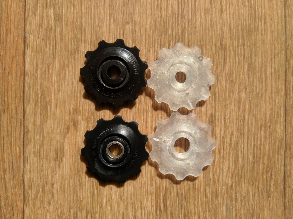 Shimano SLX / Deore Guide And Tension Pulley Set (RD-M663, Y5XE98030, 11 teeth, 10 speed). — miniatura 5