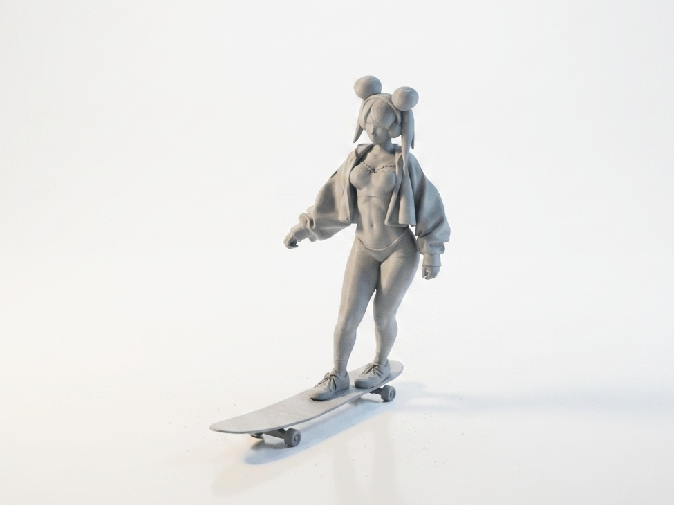 Snowboard Lady Female Figurine Sports 3D Printable