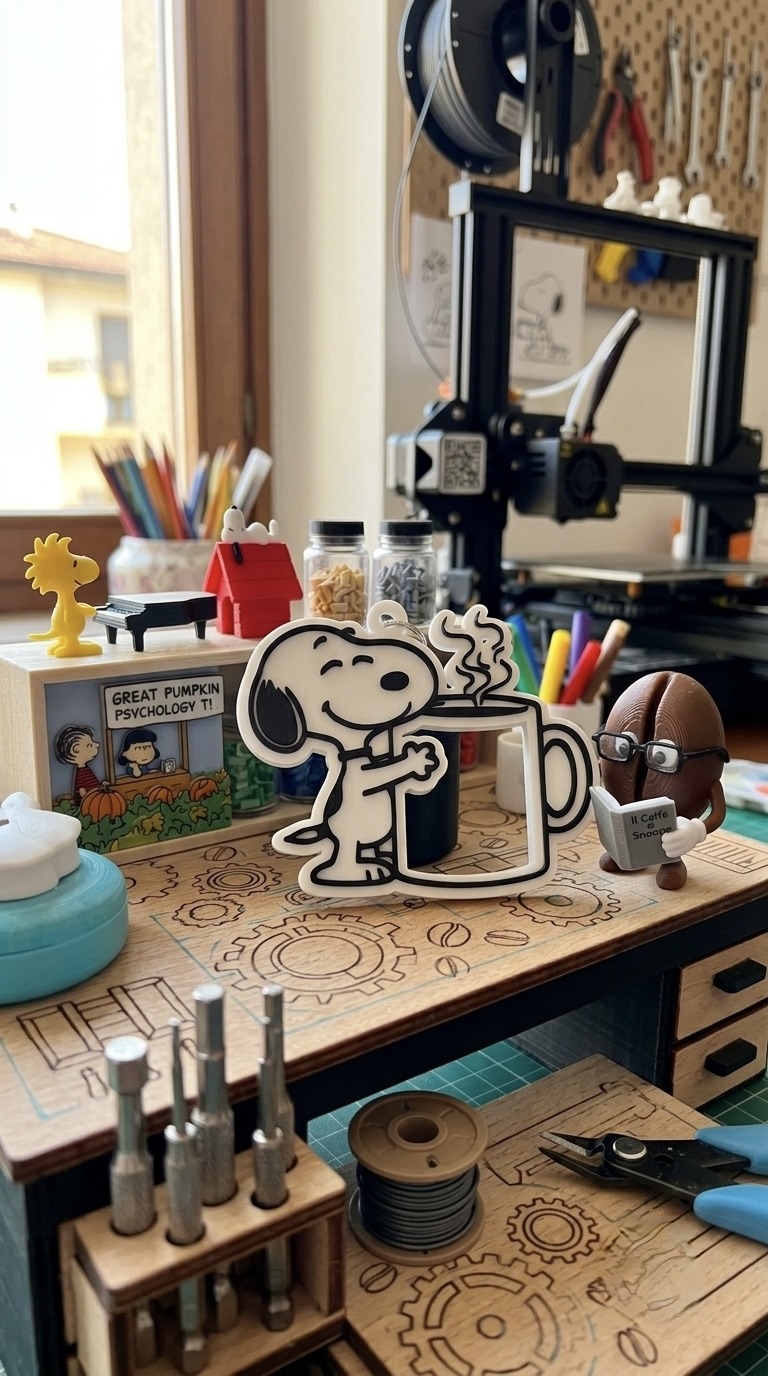 Portachiavi Snoopy Caffè