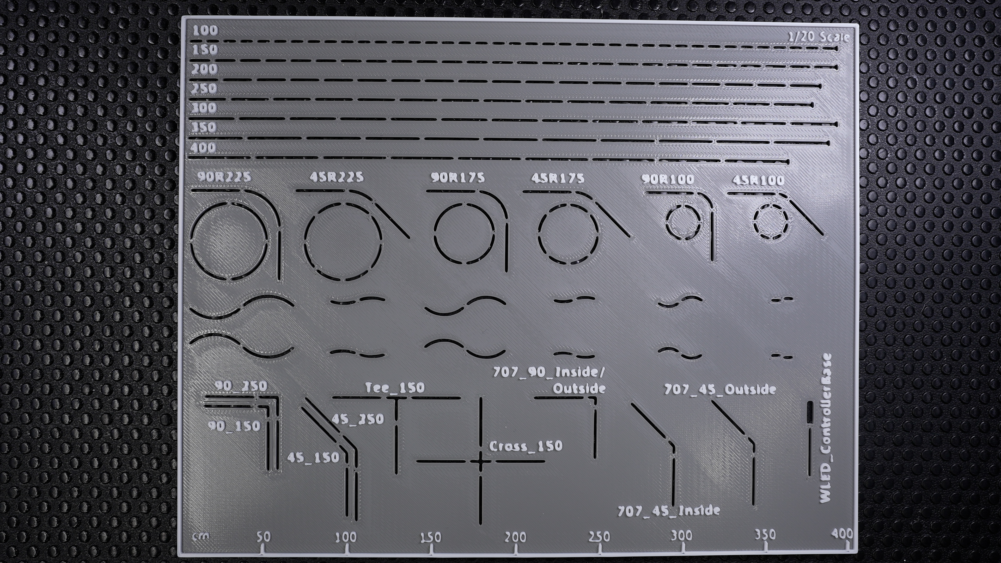 Duality LED Track System - Track Layout Stencil