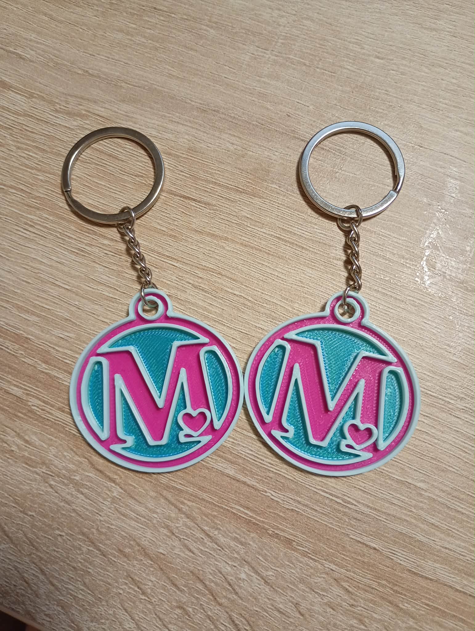 Letter M keychain