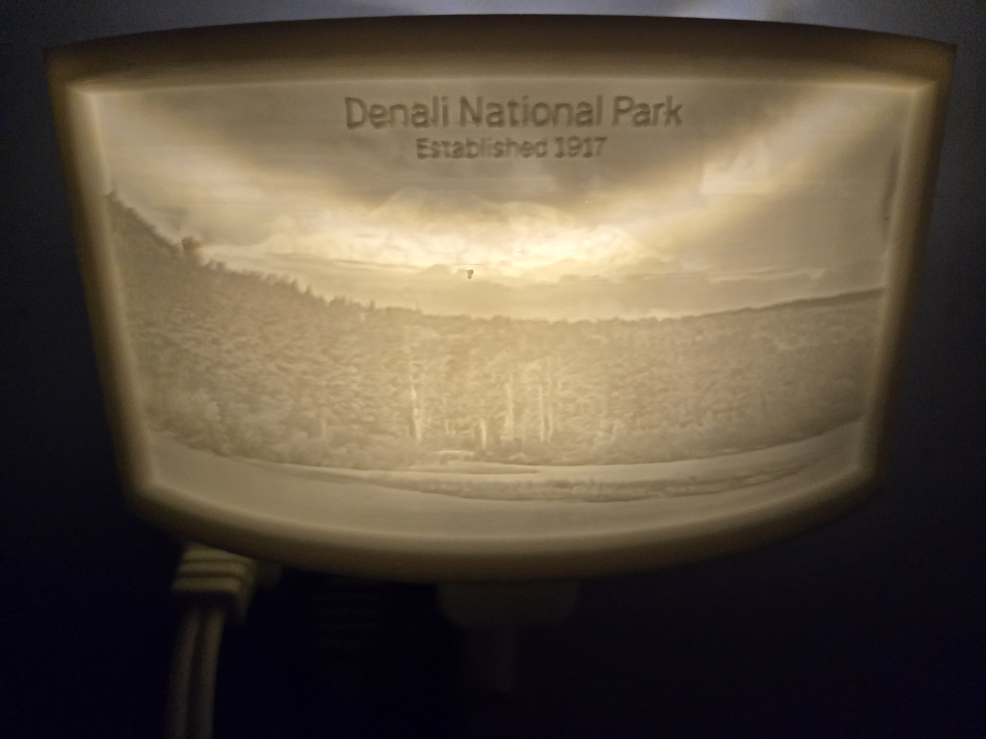 Denali National Park Nightlight Lithophane