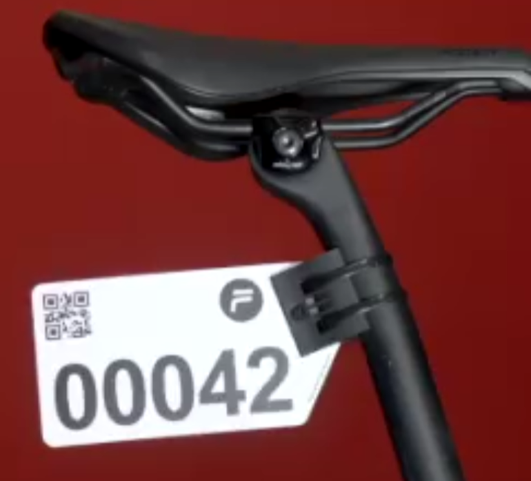 Cycling race timing card seat stay mount