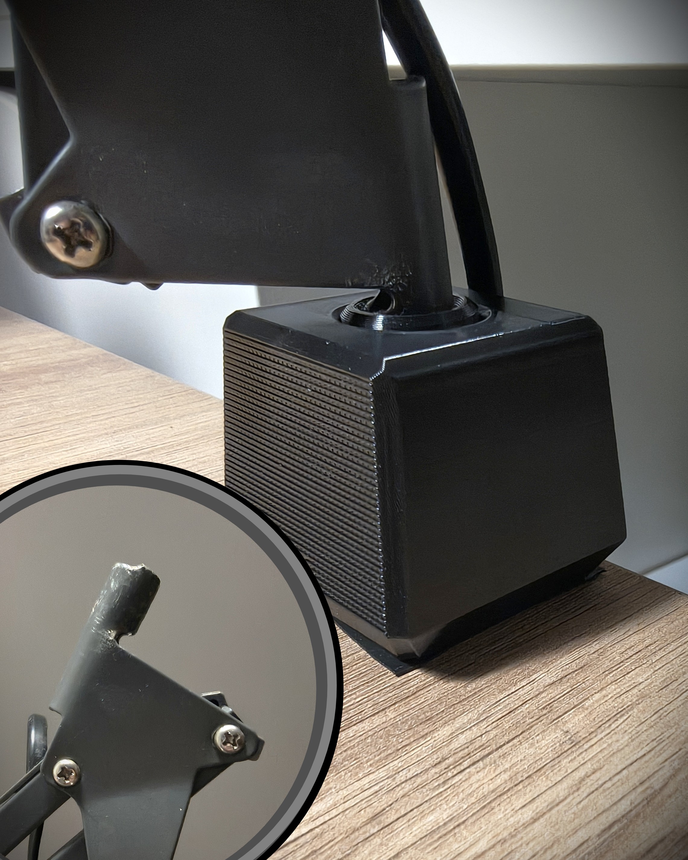 Tertial Lamp broken bottom - replacement base fix