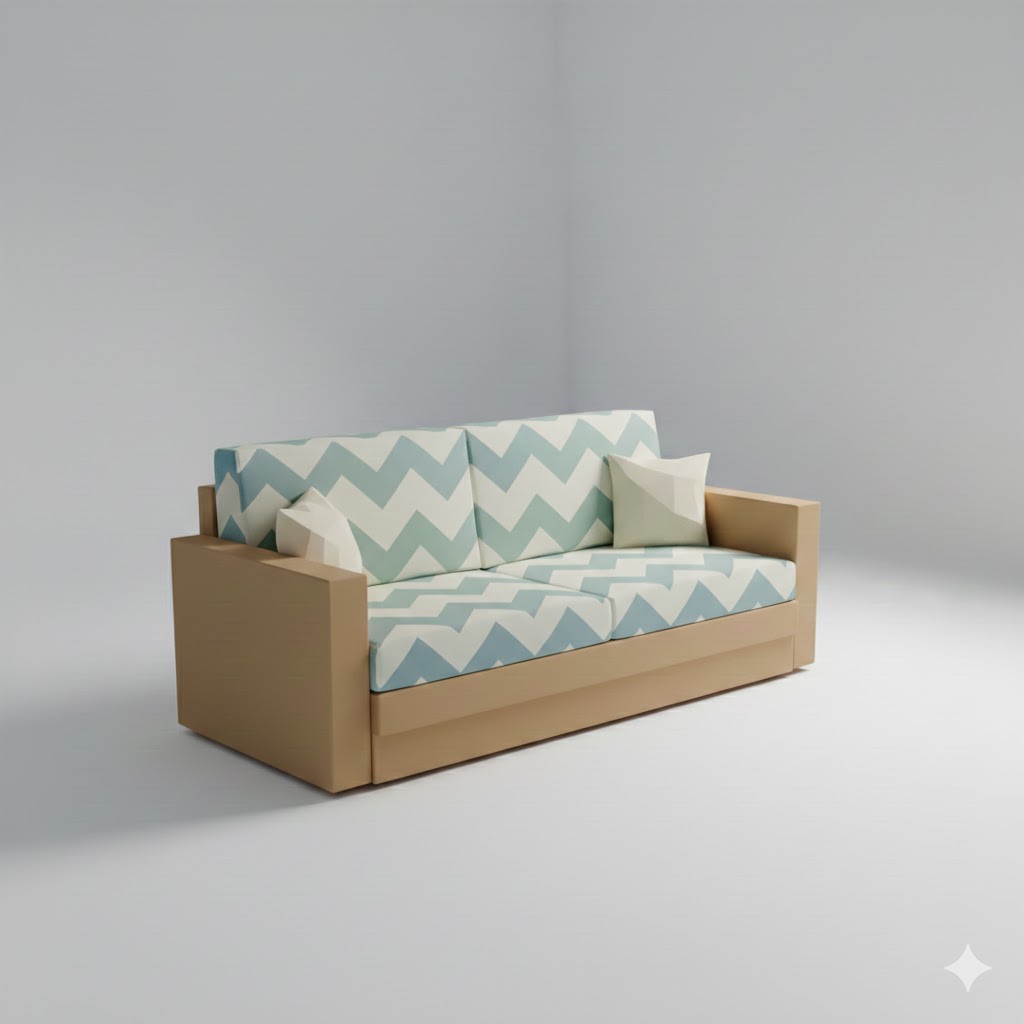 Low Poly Sofa Couch 3D Model