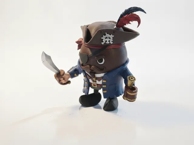 Cute Pirate Figurine Chibi Character 3D Printable