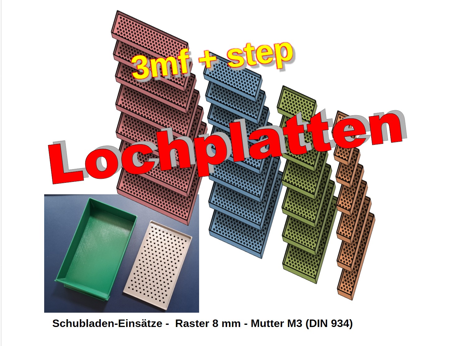 Zubehör/addition 003 - Modulares Lagersystem - Hobby & Werkstatt - Kleinteilelagerung; Basismodelle // Modular storage system - Hobby & workshop - Small parts storage; Basic models