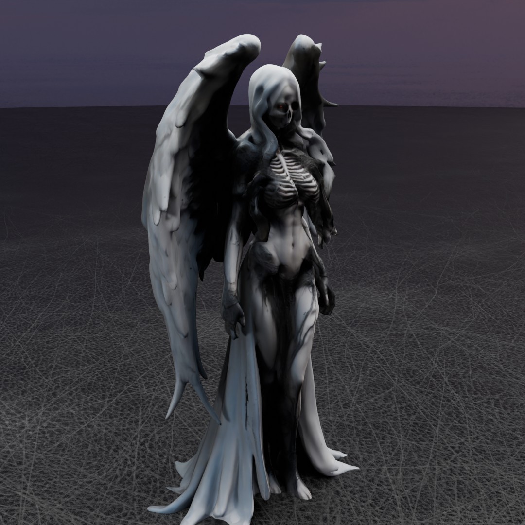 Miniatura 4 do modelo 3D Dark Angel Statue