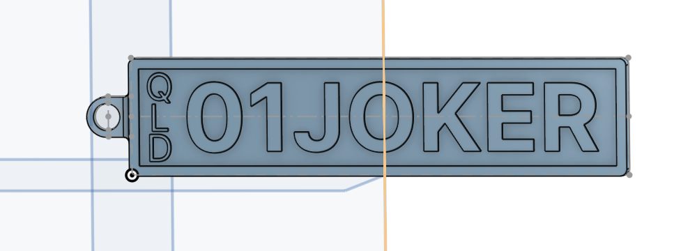 QLD license plate keychain 01JOKER
