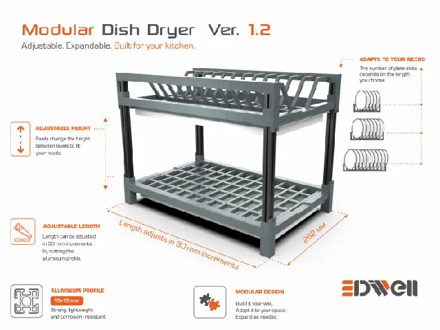 Modular Dish Drying Rack