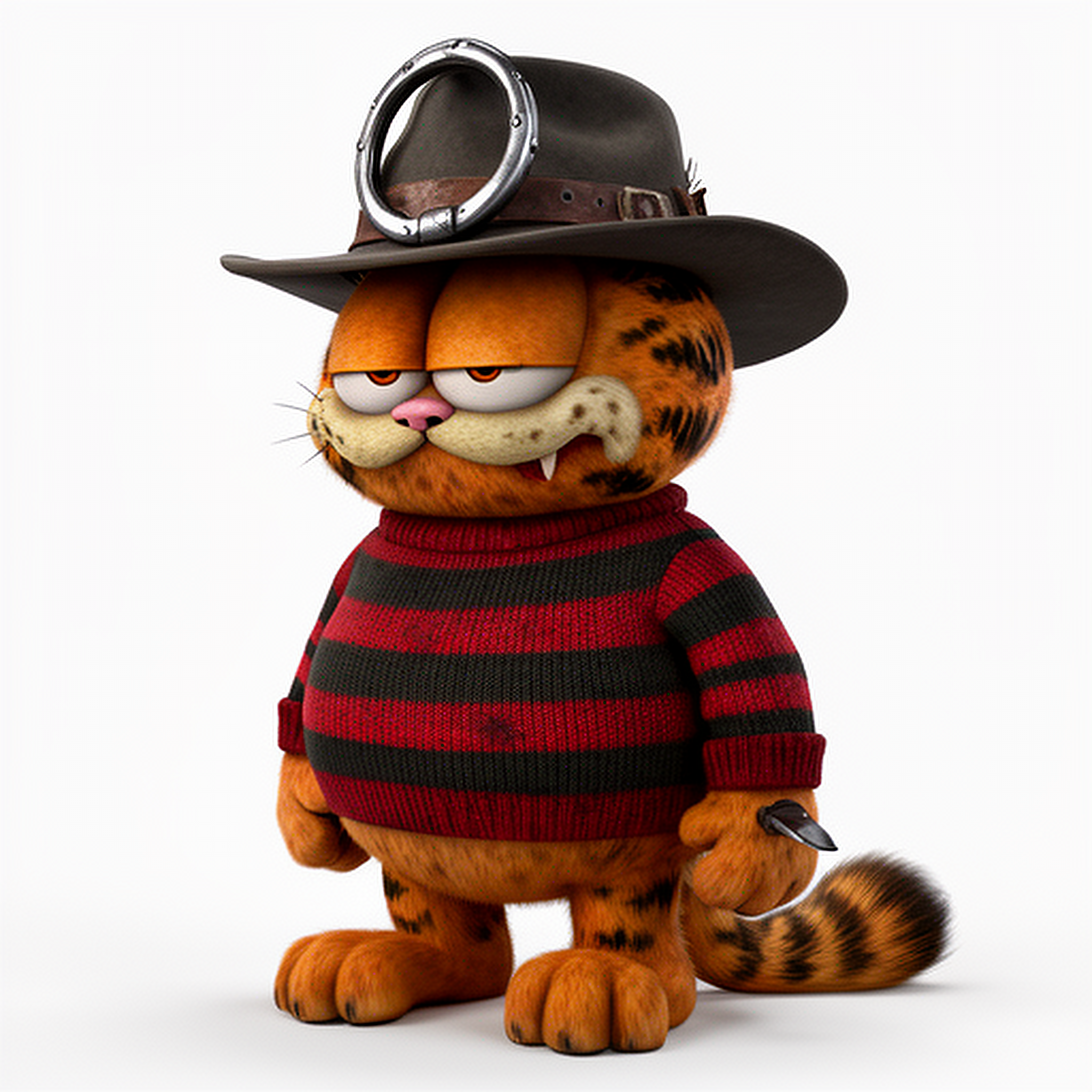 Garfield Freddy Krueger Ring Figure