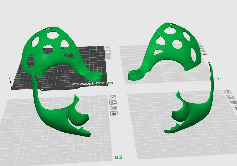 kemono mask 4 piece print