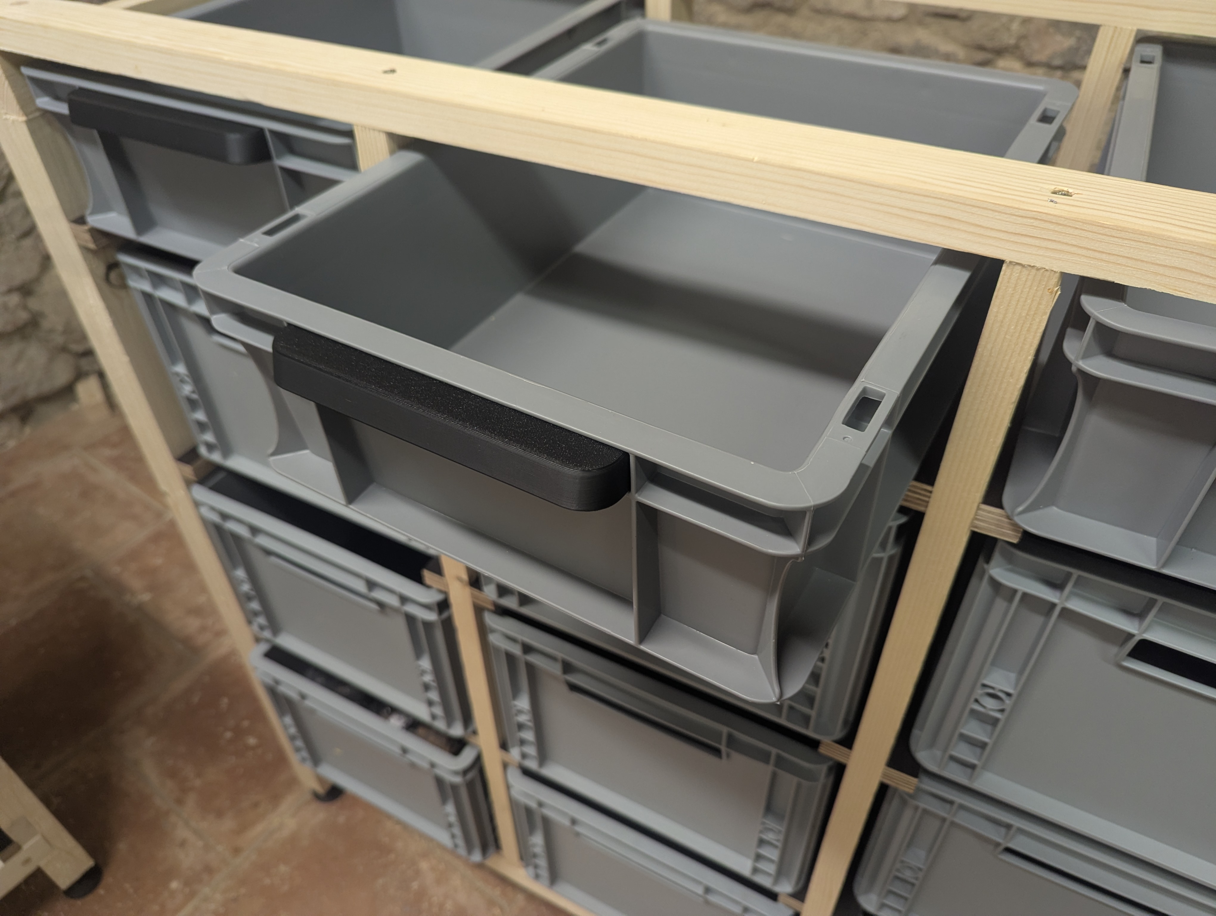 Bauhaus eurobox drawer handle