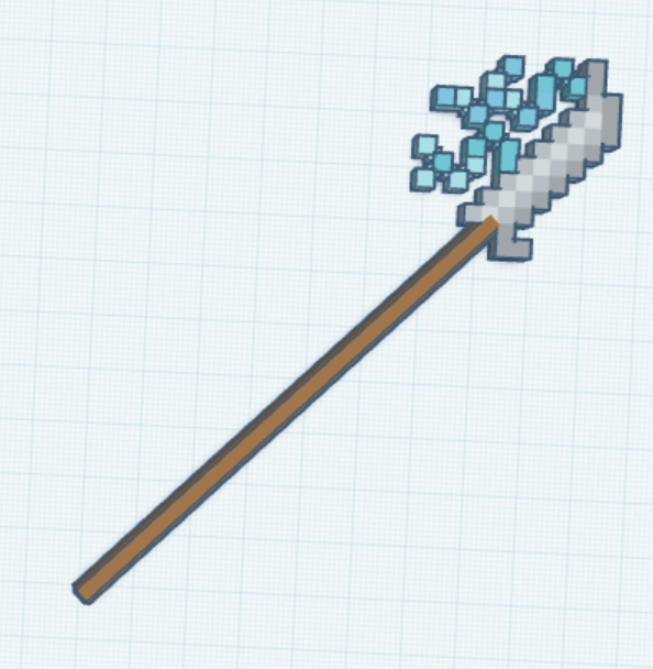 Miniatura 5 do modelo 3D Dummy 13 custom minecraft weapons
