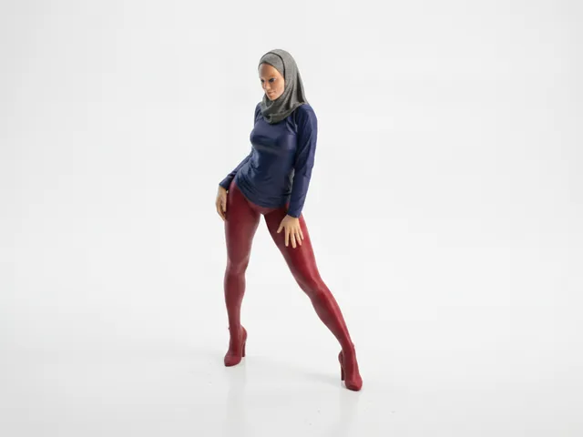 Hijab Beauty Female Figurine 3D Printable