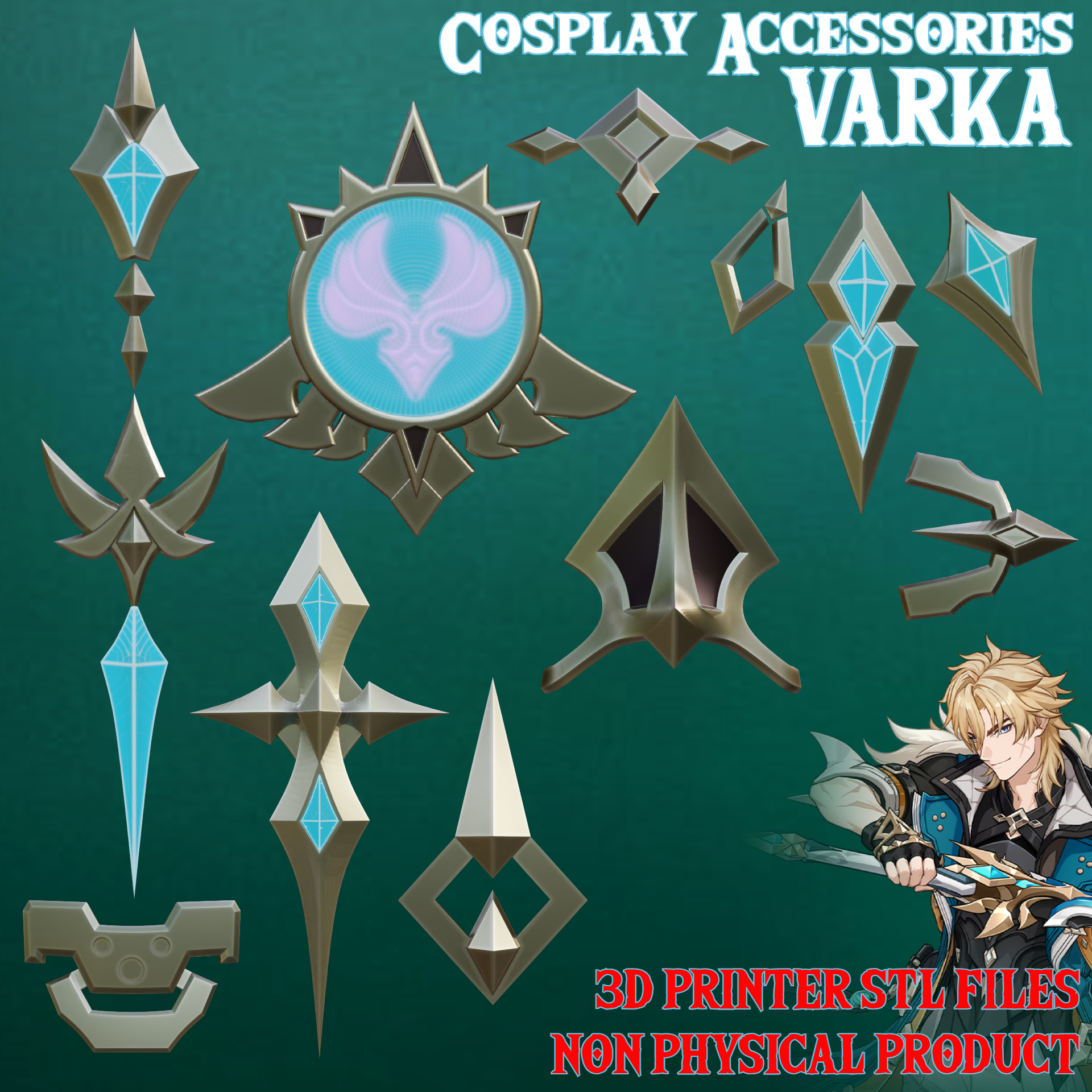 Varka Cosplay Accessories Set Genshin Impact