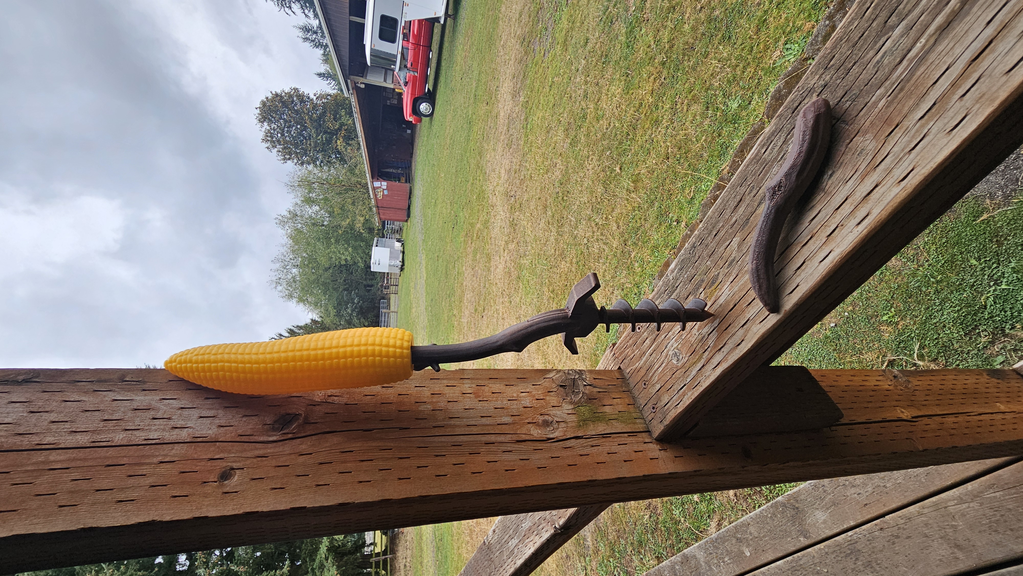 Corn On The Cob - Ejaculating TPU Corn Dildo + Mount