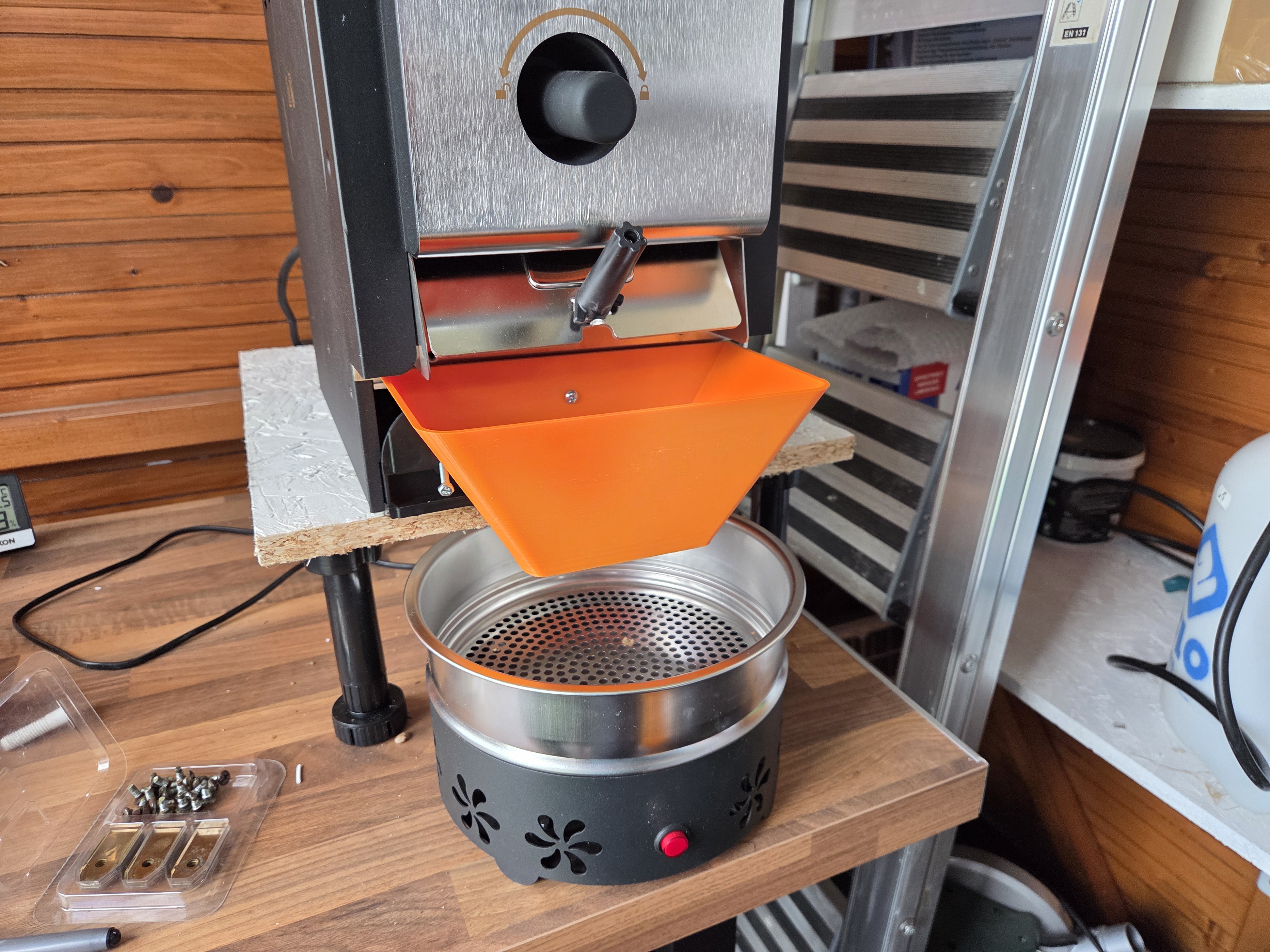 ITop Skywalker v2 roaster funnel for external bean cooler