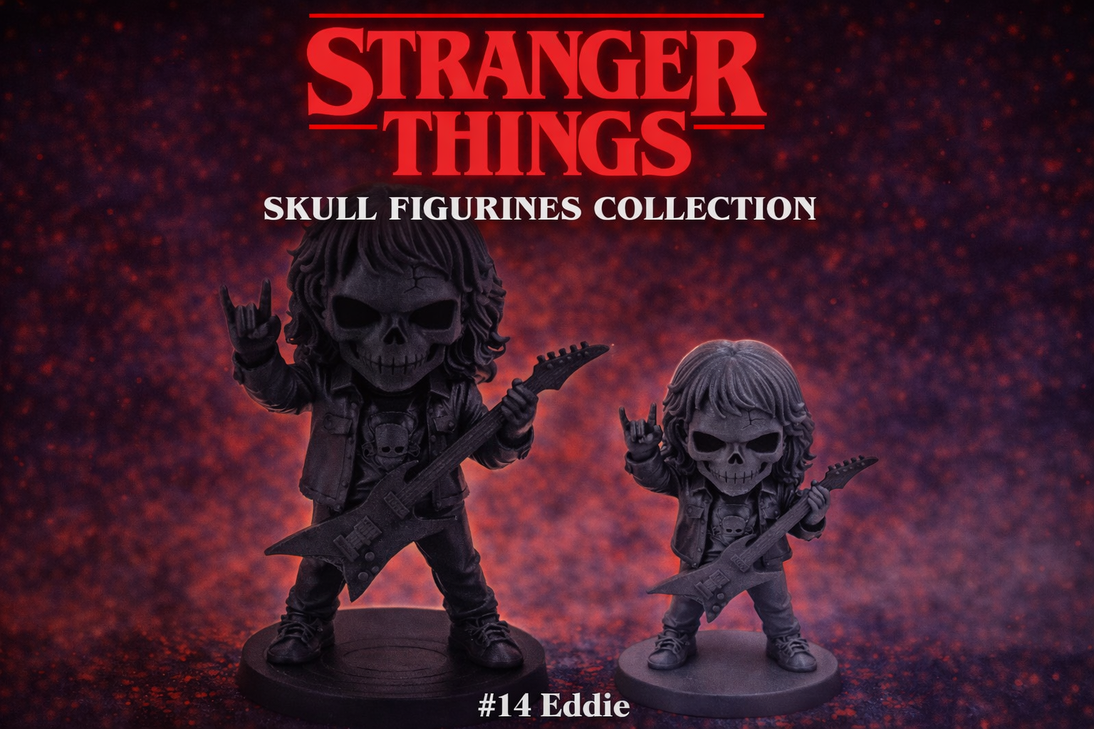 Stranger Things Skull Figurines Bundle #14 Eddie
