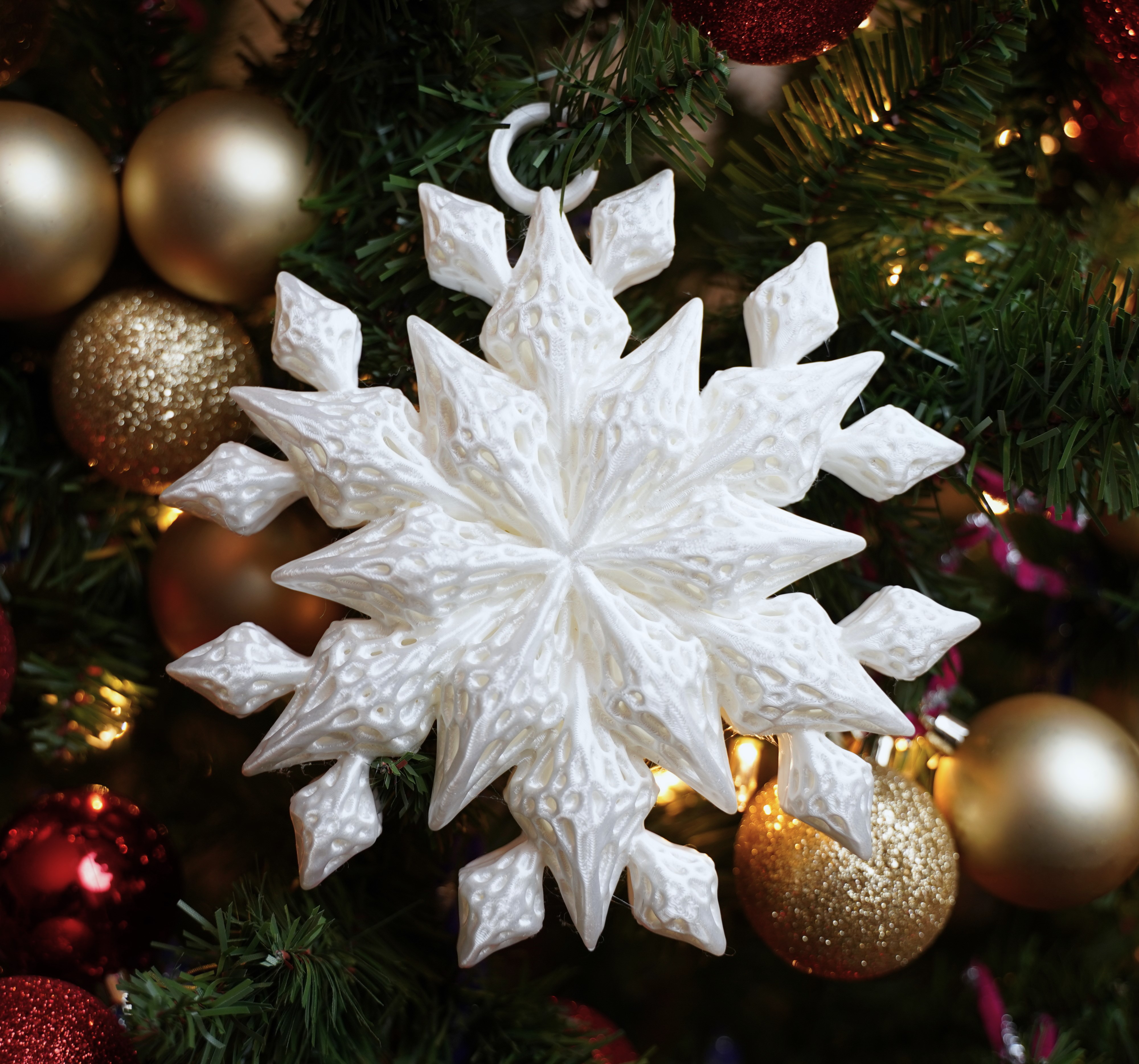 Voronoi Snowflake Ornament