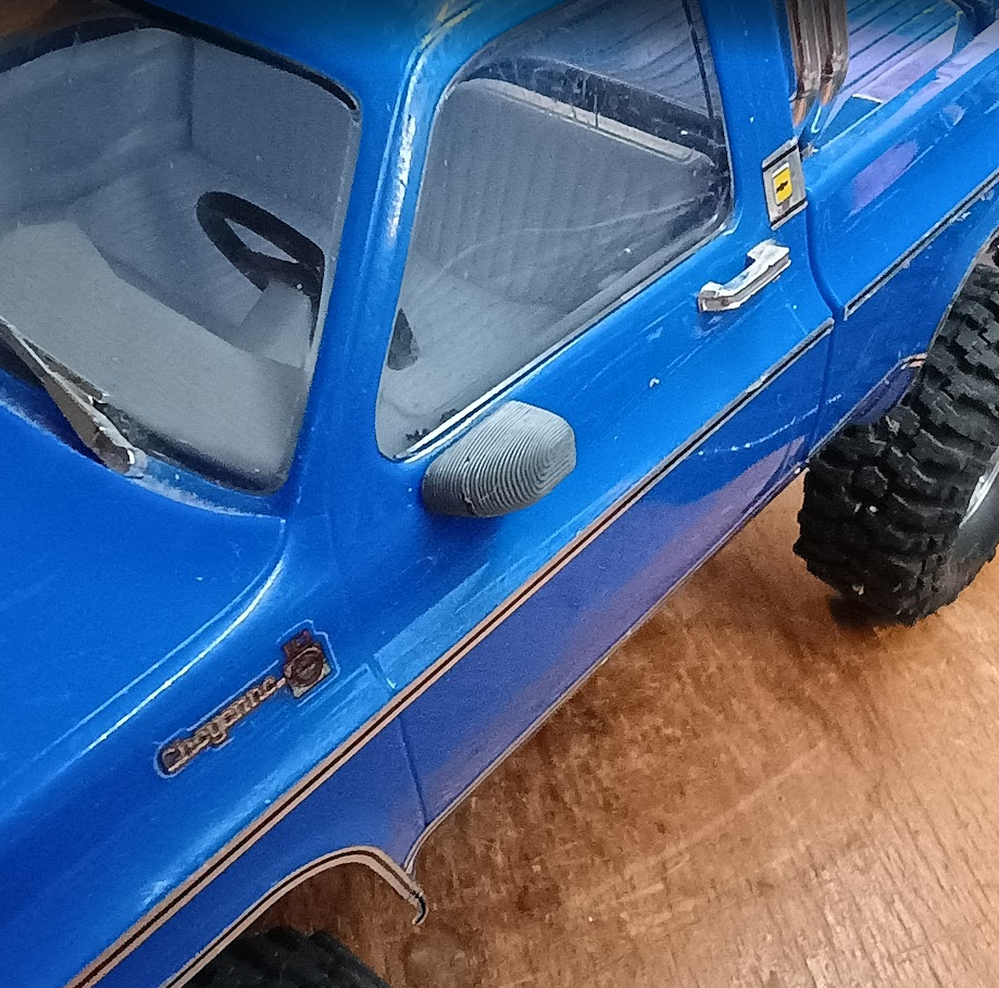 Cup like side mirrors for TRX-4M Chevrolet