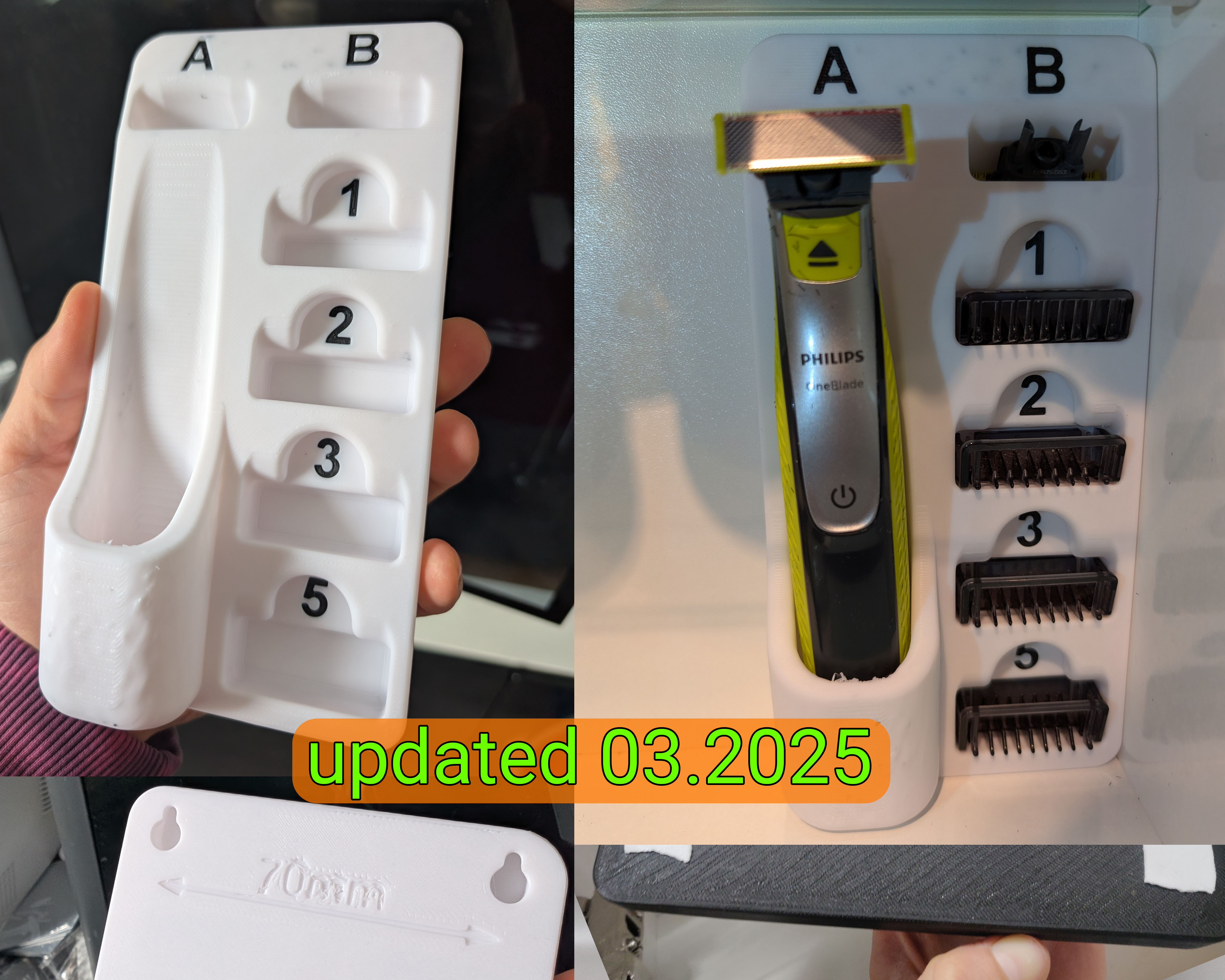 wall mount for Phillips OneBlade