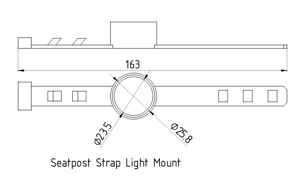 Miniatura 2 do modelo 3D Seatpost Strap Light Socket Mount