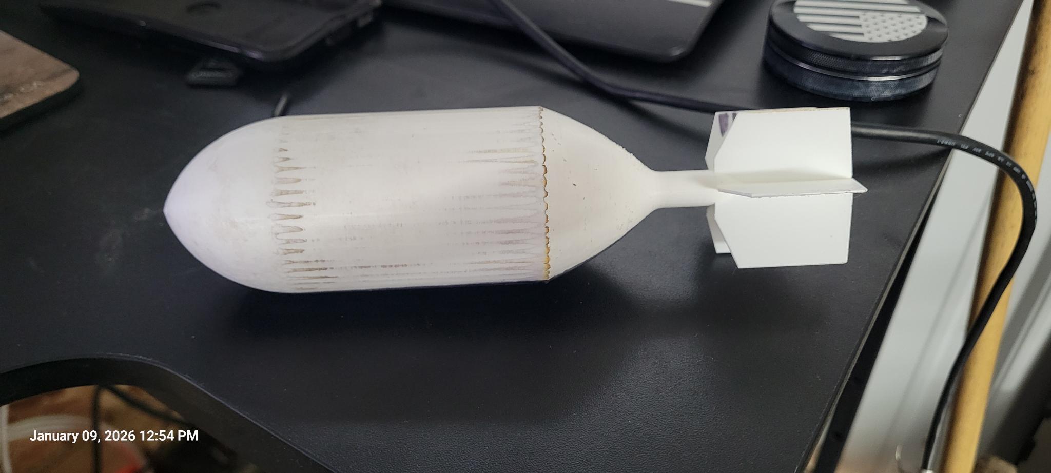 2" PVC air cannon projectile