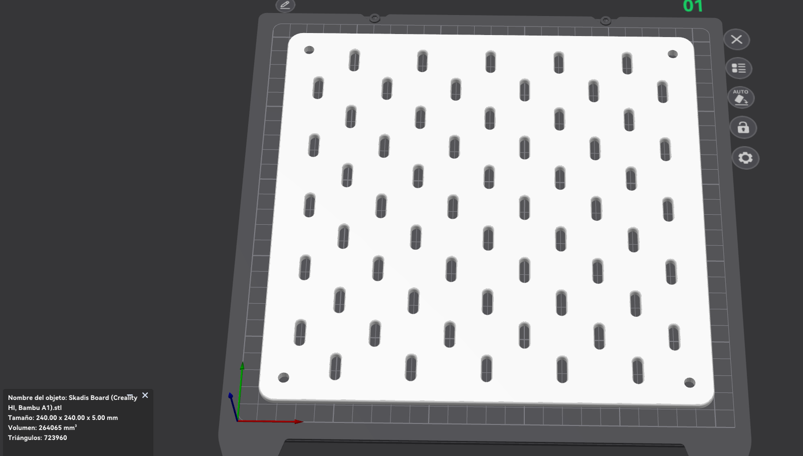 Ikea Skadis for printers (Creality Hi, Bambu lab A1)