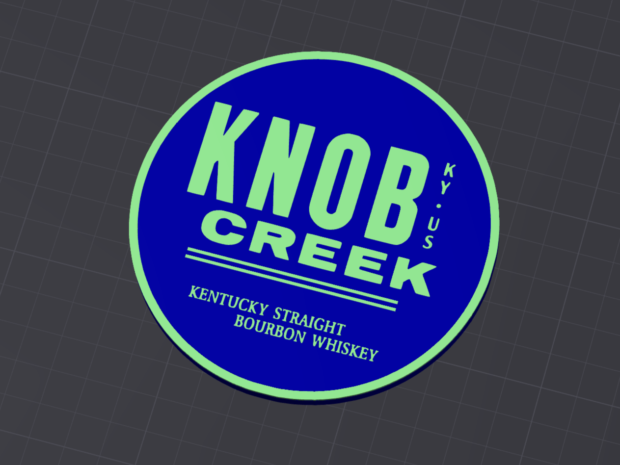 Knob Creek Straight Bourbon Whiskey Coaster ~ 4"