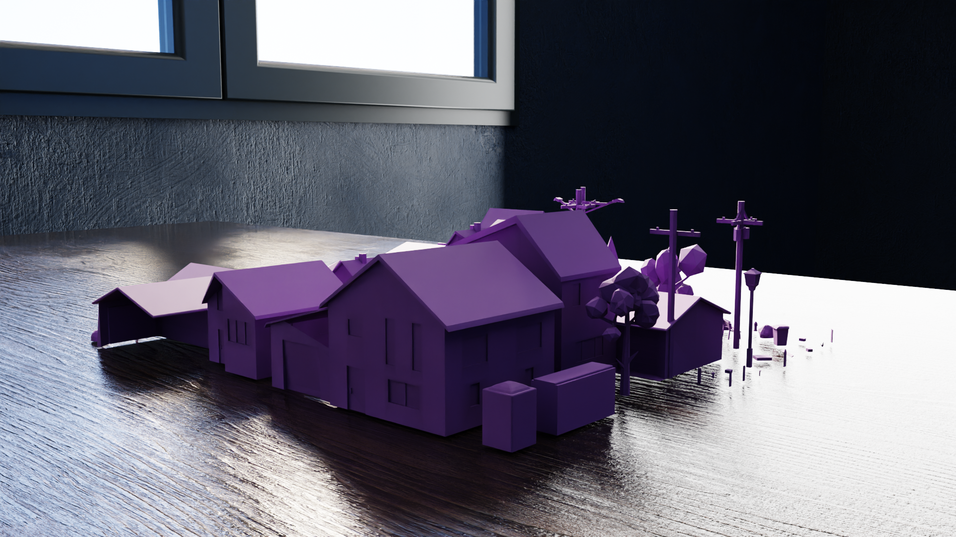 Miniatura 6 do modelo 3D Low Poly Town Elements Collection V1