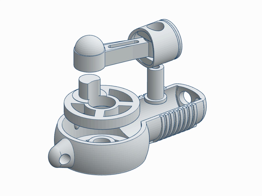 Miniatura 4 do modelo 3D Engine KeyRing V2.0