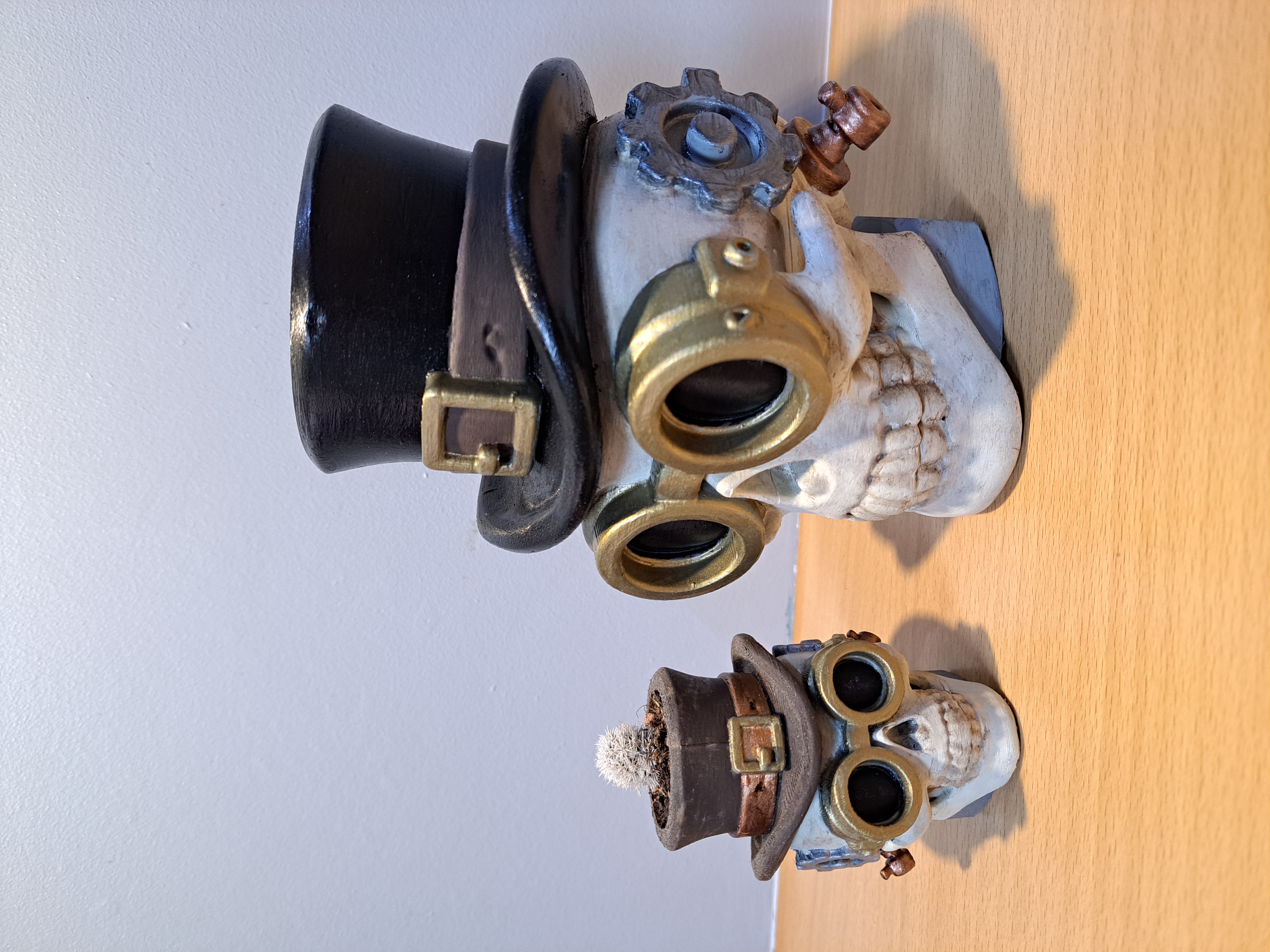 Steampunk Skull Planter - REMIX
