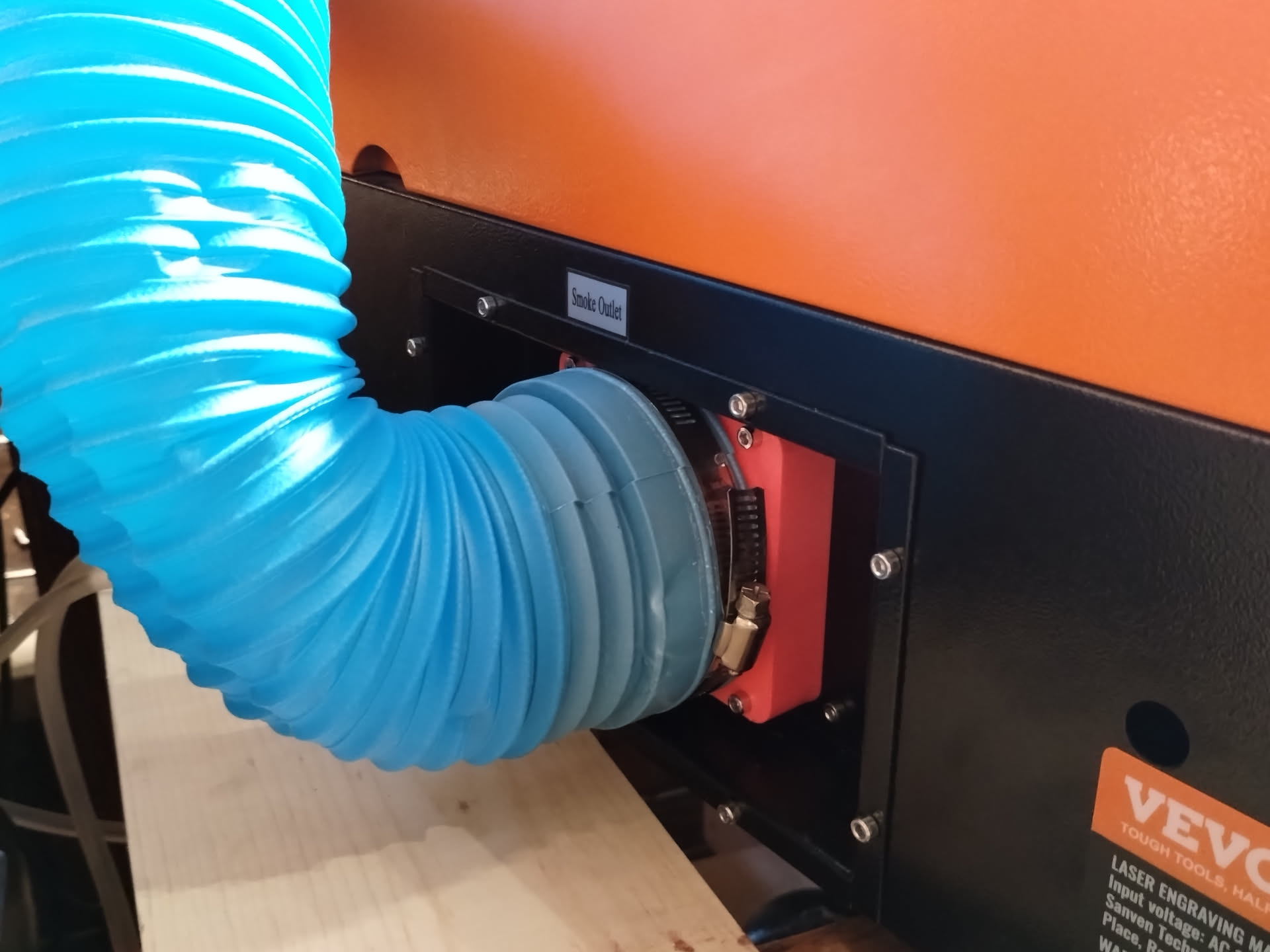 Vevor K40 Laser Duct Adapter Fan Delete