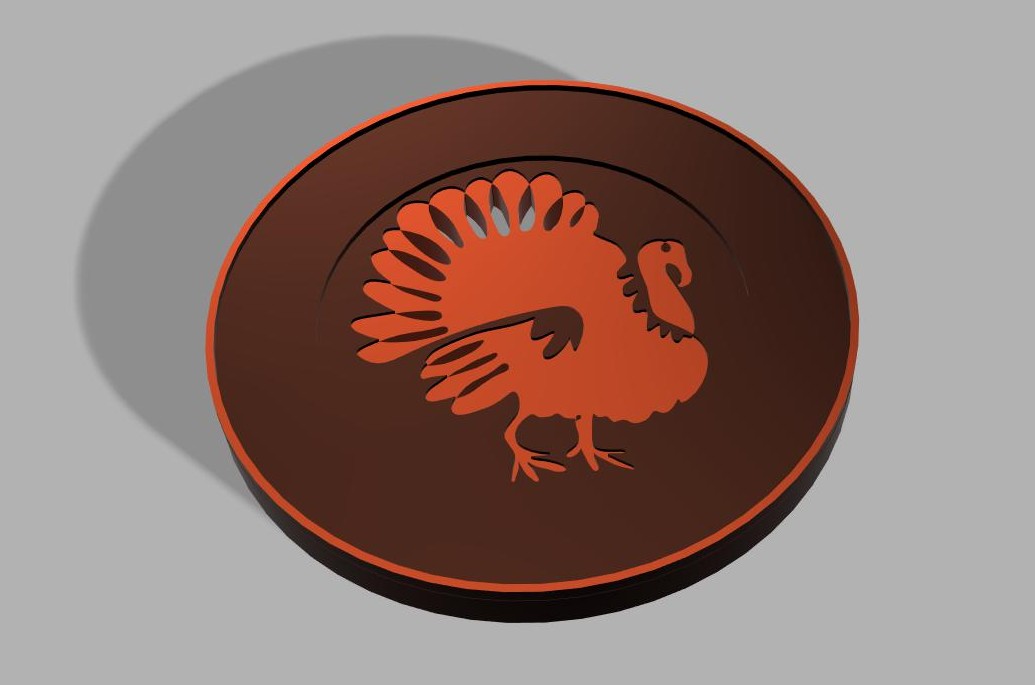 Turkey glass coaster