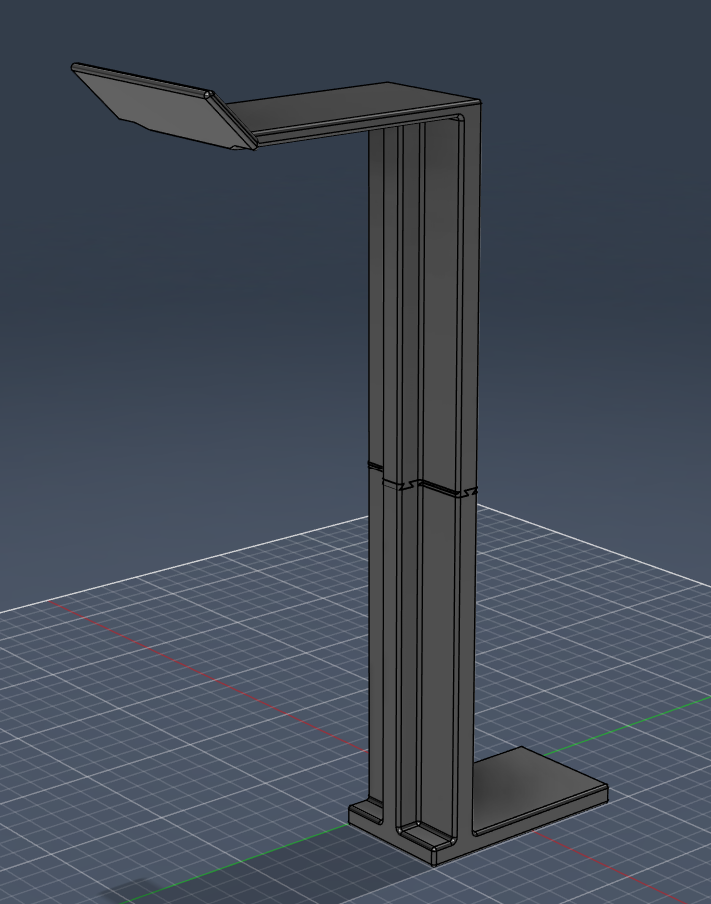 Desk lamp that slides under the monitor arm