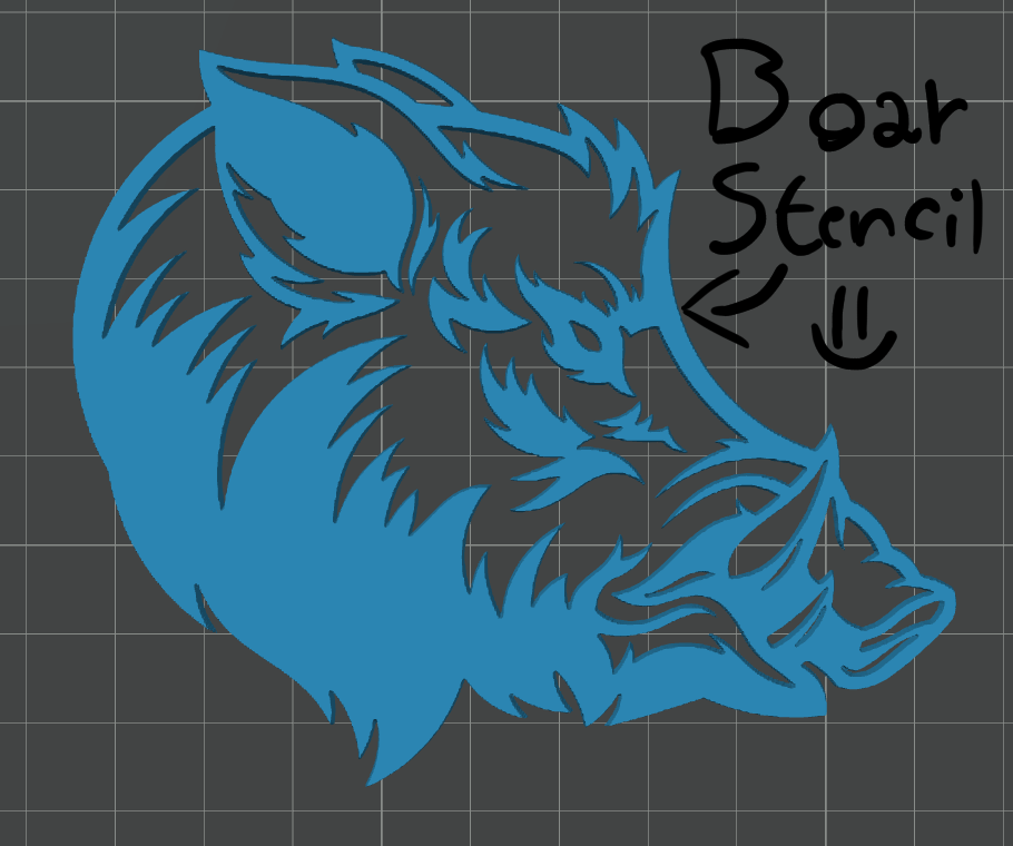 Boar stencil