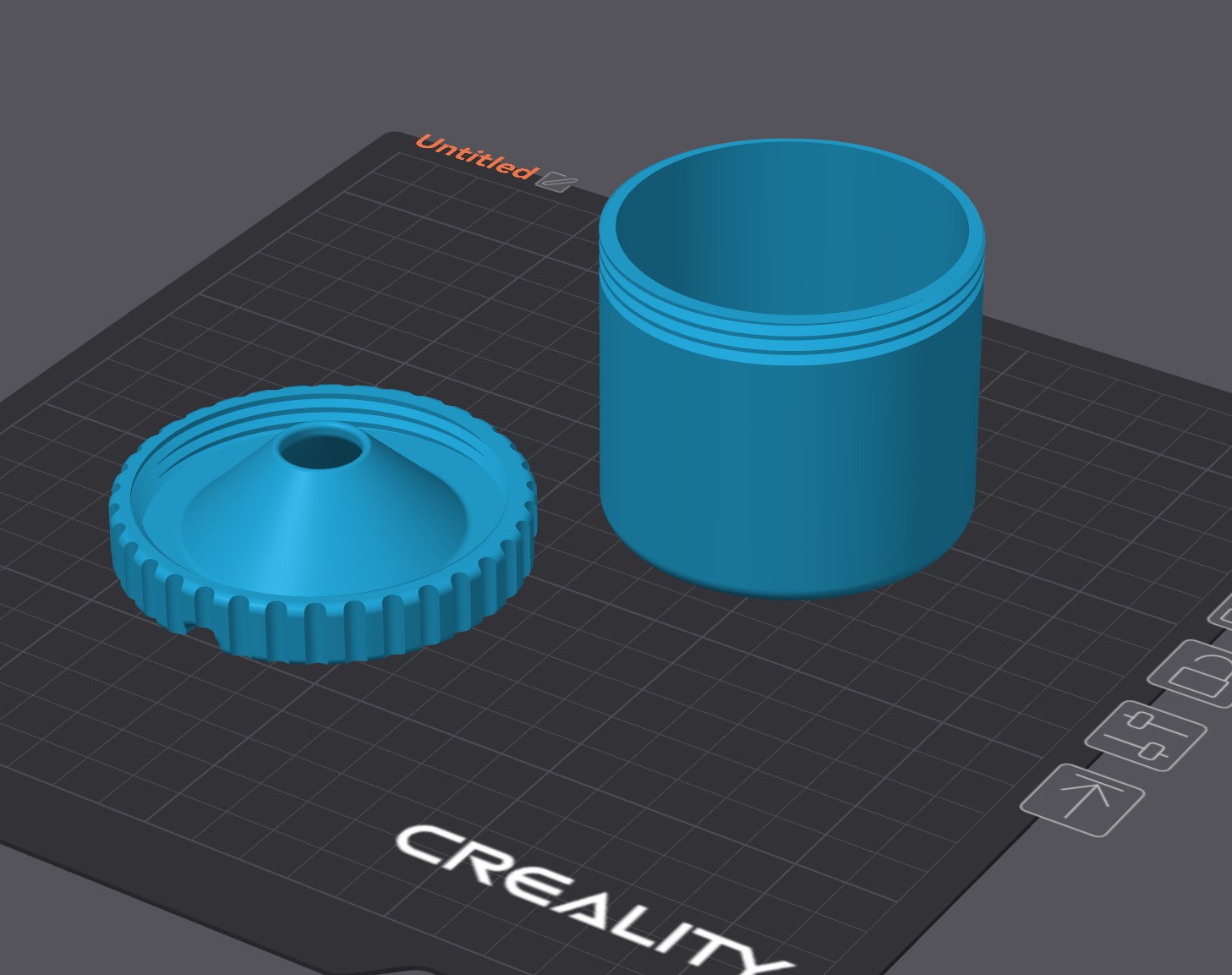 Ashtray with Threaded lid