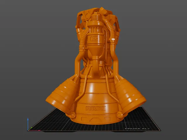 Rocket Engine Prusa - With XL+ Label and Max Size Print Remix