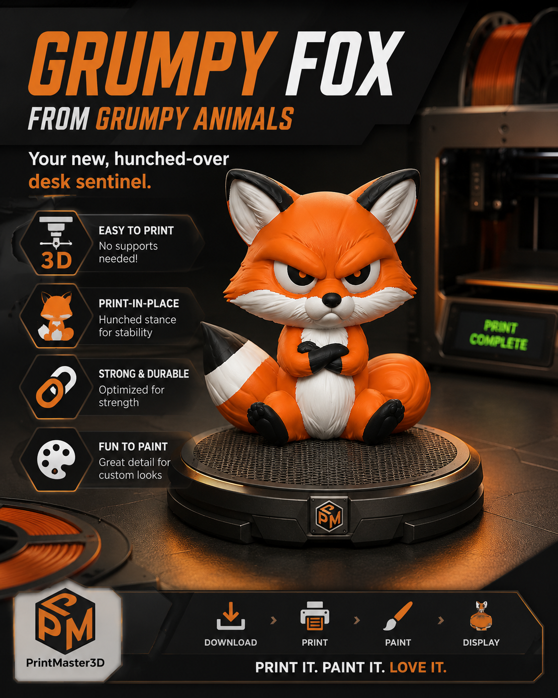 Miniatura 2 do modelo 3D Grumpy Fox From “Grumpy Animals”