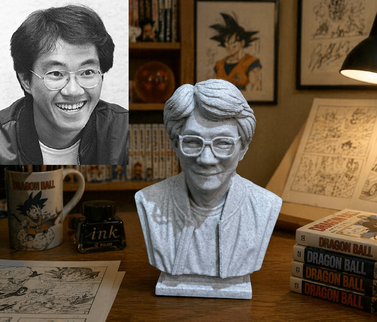 Akira Toriyama Sensei - bust 3D model