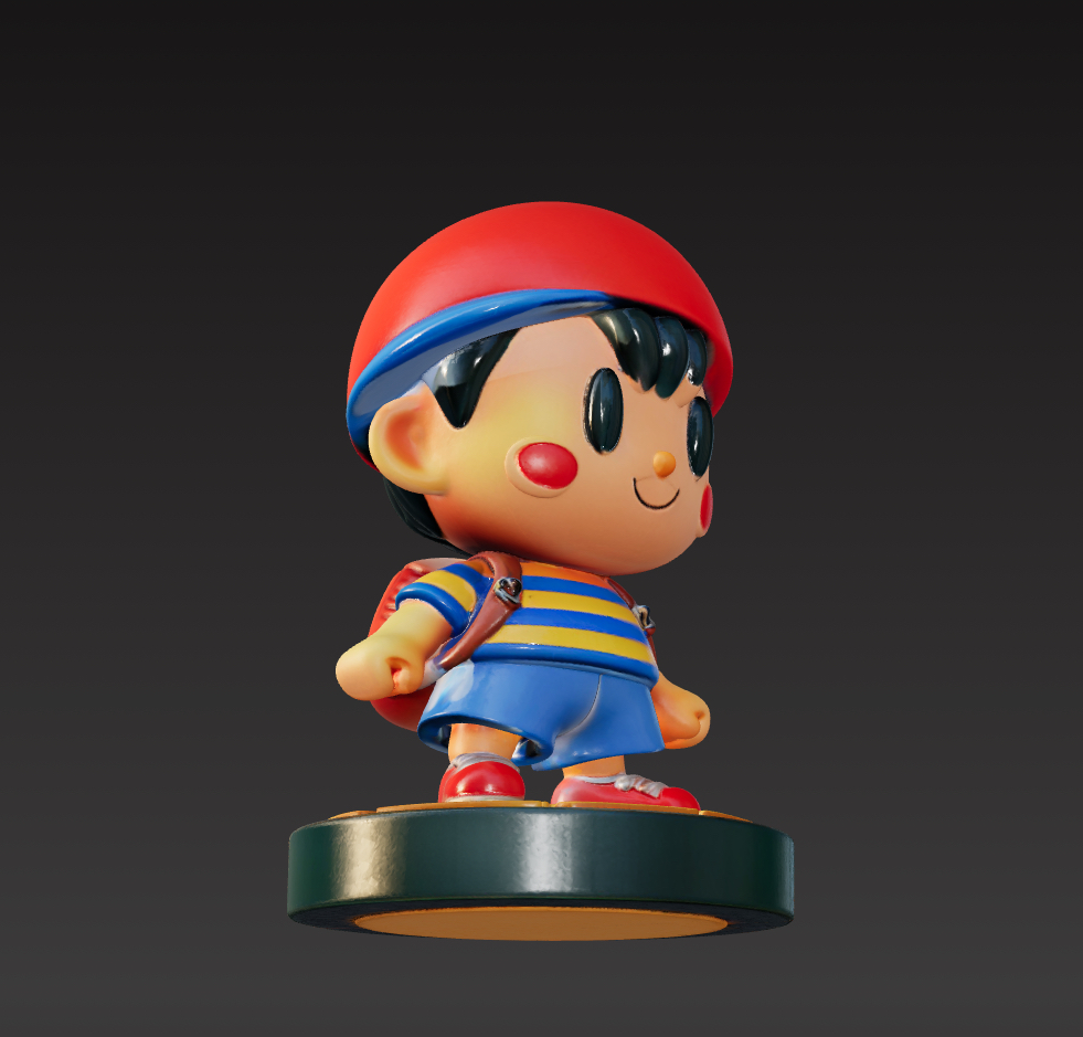 Ness fan art Nintendo character 3d model obj