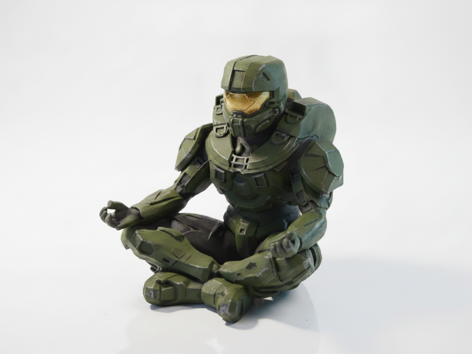 Meditating Master Chief Figurine Gaming 3D Printable