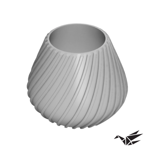 Short Spiral Planter – 3D Printable Decorative Pot
