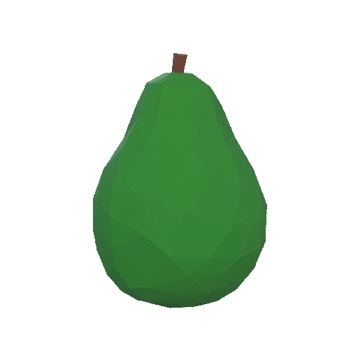 Low Poly Avocado 3D Model — miniatura 2