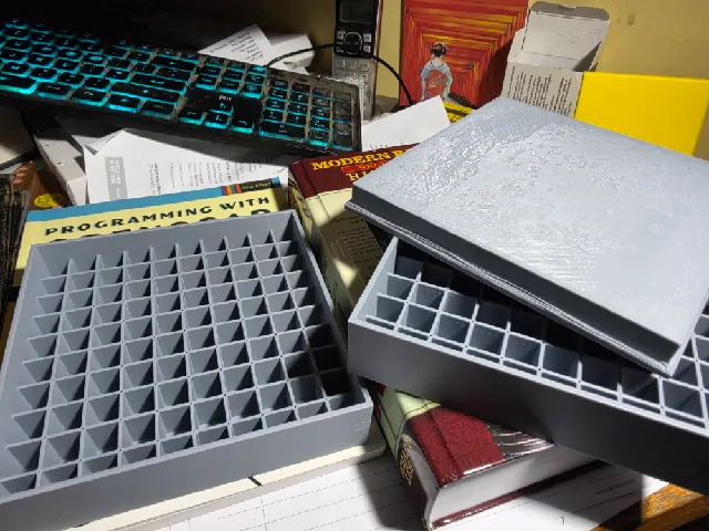 Colt 45 Reloading or Storage Tray 10 x 10 with OpenSCAD source files