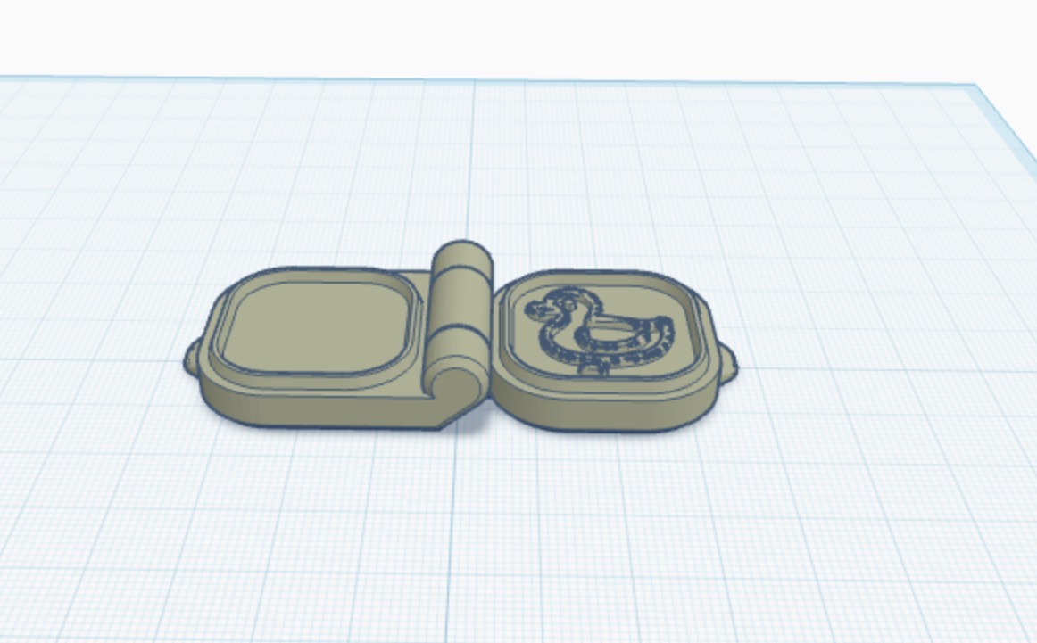 Duck mould for clay or clay like materials with measuring cup.