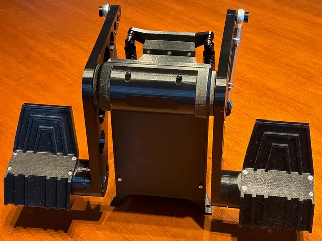 Rudder pedals, pendular, differential braking, for flight sim