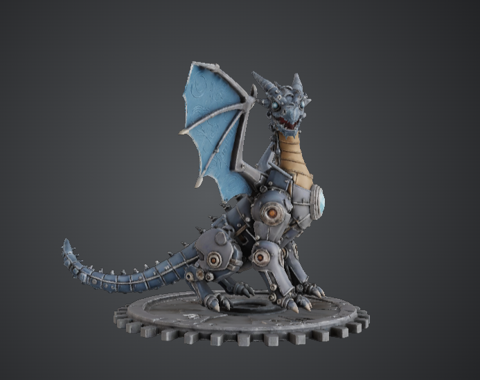 Steampunk Mechanical Dragon – Clockwork Gear Beast