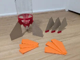Modular Rail-Mounted Water Rocket Fins